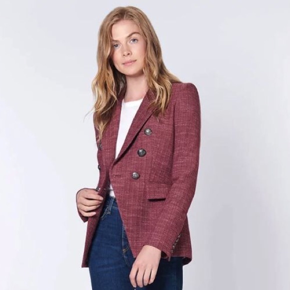 veronica beard miller dickey jacket red